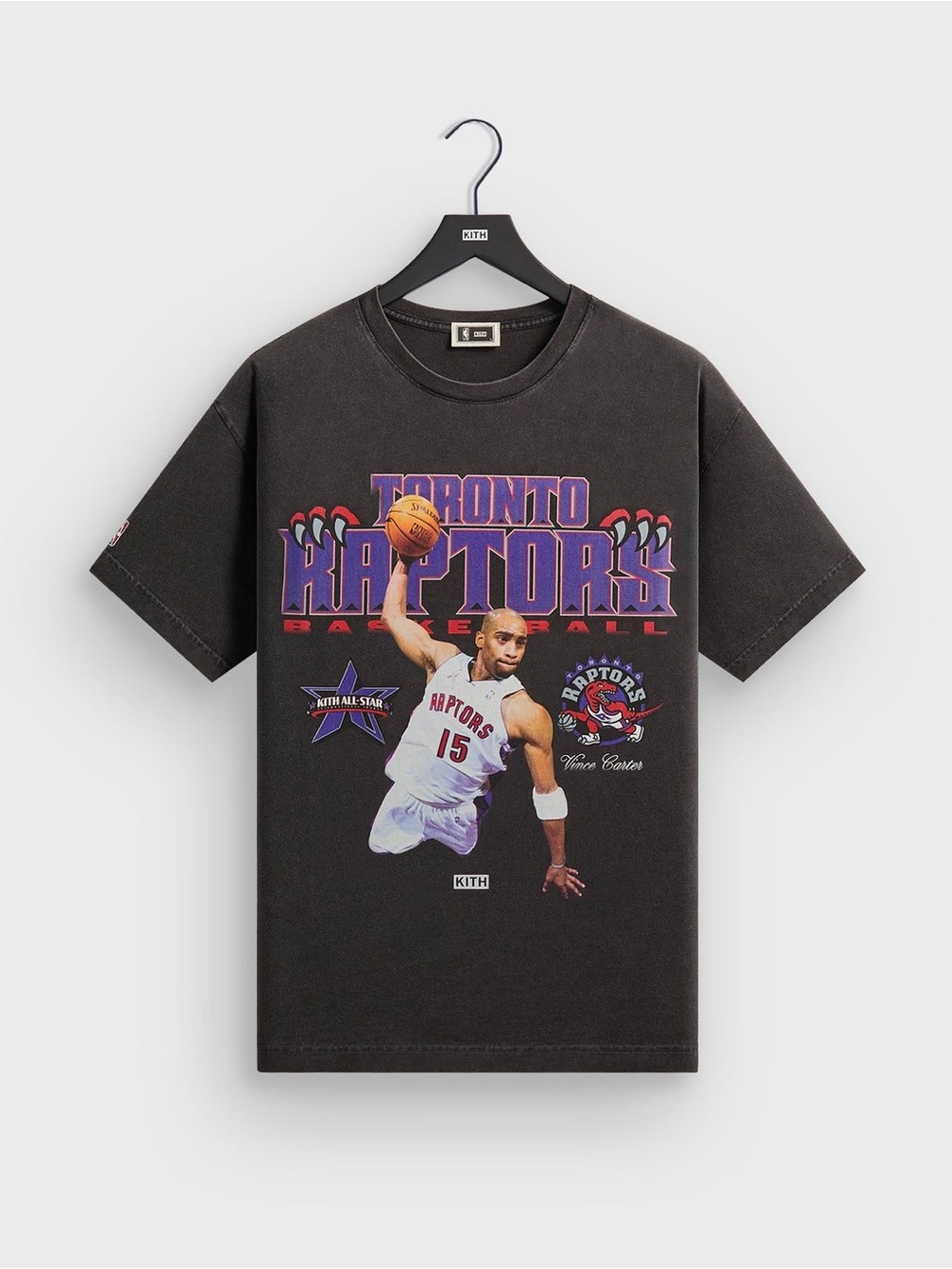 Kith for NBA All-Star Toronto Raptors Vince Carter Vintage Tee Size XL Black
